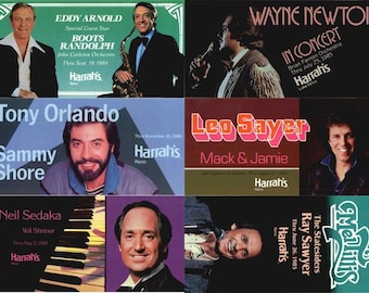 NV Lot of 58 Harrah's Casino Show Postcards Entertainers Musicians
