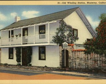 Monterey, CA Lot of 100: Old Whaling Station Vintage Postcard