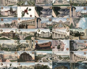 Seattle, WA Lot of 45 Original 1909 Alaska Yukon-Pacific Exposition Postcards Vintage Postcard