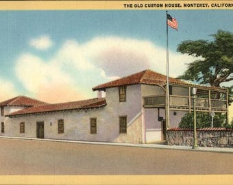 Monterey, CA Lot of 100: The Old Custom House Vintage Postcard