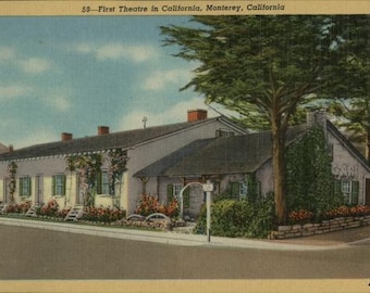 Monterey, CA Lot of 1000: First Theatre in California Vintage Postcard