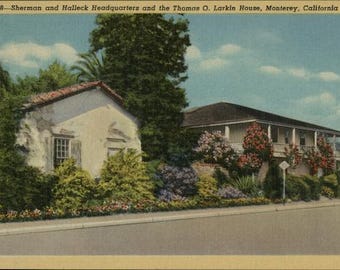 Monterey, CA Lot of 100: Sherman and Halleck Headquarters, Thomas O. Larkin House Vintage Postcard