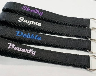 Personalized Wristlets - Pick a Color - Keyfob - Keychain - Made to Order