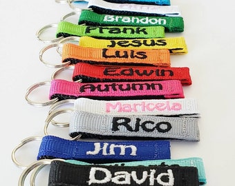 Personalized ID Tags, Bookbag Tags, LunchBox Tags, Keychain, School, Kids, Pick a Color, Made to Order, 3/4" wide