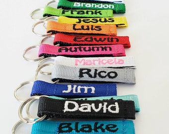 Personalized ID Tags, Bookbag Tags, LunchBox Tags, Keychain, School, Kids, Pick a Color, Made to Order, 3/4" wide