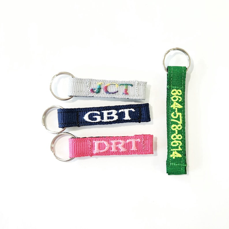 Personalized Zipper Pulls, Pick a Color, Mini 3/8, Coat/Jacket/Bookbag/Lunch Box, IDTags, Made to Order image 4