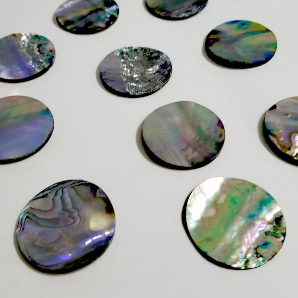 1 inch Abalone Focal Point, No Hole Abalone Disc, Shell Focal Point