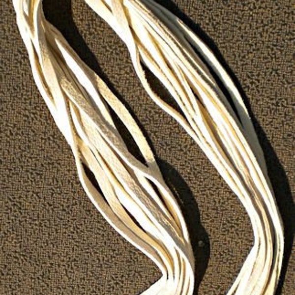 Smoke Deerskin Lace, beige leather laces, Sold Per Leather Lace or Bulk