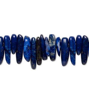 Extra Large Lapis Lazuli Drilled Chips, Lapis Lazuli Nuggets, High Quality Tooth Chips, Spike beads, Deep Blue Lapis Lazuli Stones image 1