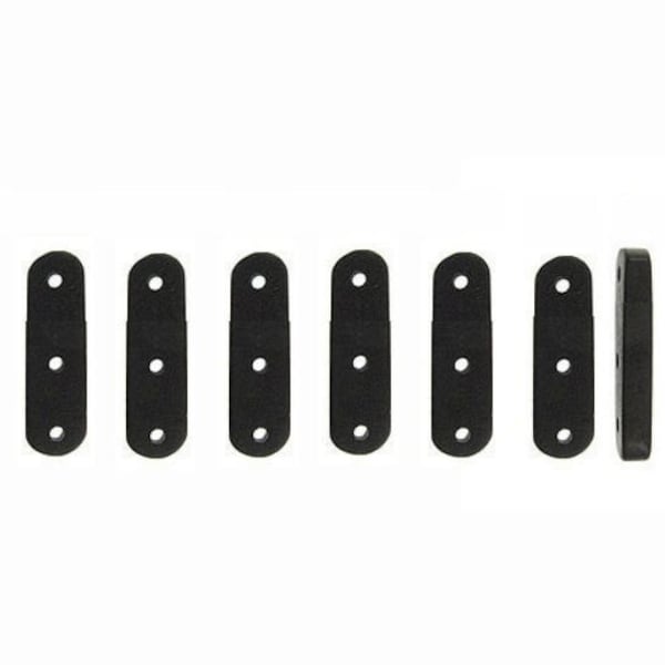 3 Hole Black Carved Bone Choker Spacers Pkg 10, Jewelry Supplies, Native American Crafts, Separater Bars, Buffalo Bone Spacers