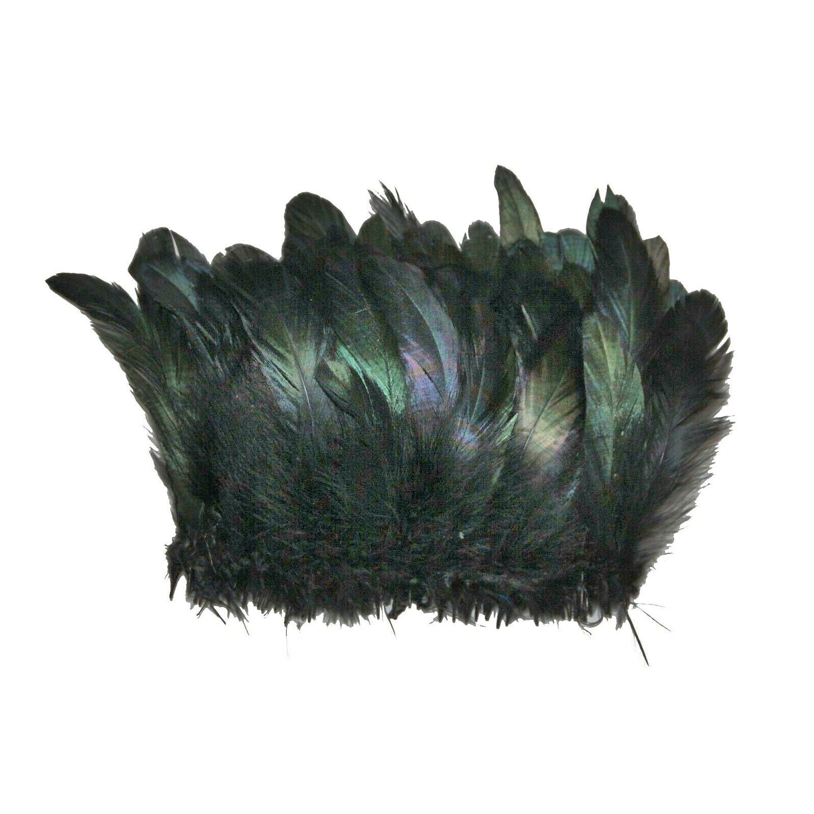 Black Cocque feathers 46 Iridescent black rooster Etsy