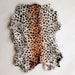 Cheetah Printed Rabbit Fur Pelt, Genuine Rabbit Fur, Ethically sourced natural fur hide 
