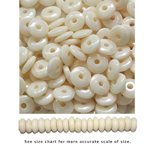 Tyre Disk 10mm Buffalo Bone Beads, Strand of 90 Beads, Natural bone beads, Round disc beads, Period correct spacer beads