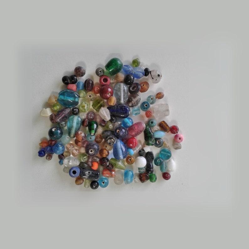 Mixed Small Glass Beads 1.5oz Craft Beads Jewelry Supply Etsy