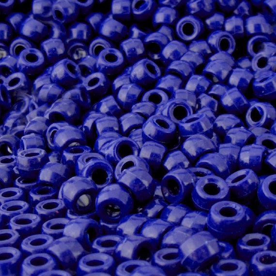 Royal Blue Opaque Pony Beads, Blue Pony Beads, Plastic Pony Beads, Craft  Beads for Kids, Camp Crafts, Macrame Beads, Cheap Acrylic Beads 