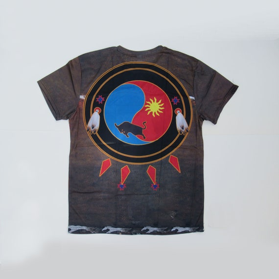 Buffalo, Wolf, and Ying Yang T-Shirt, Unisex Adul… - image 2