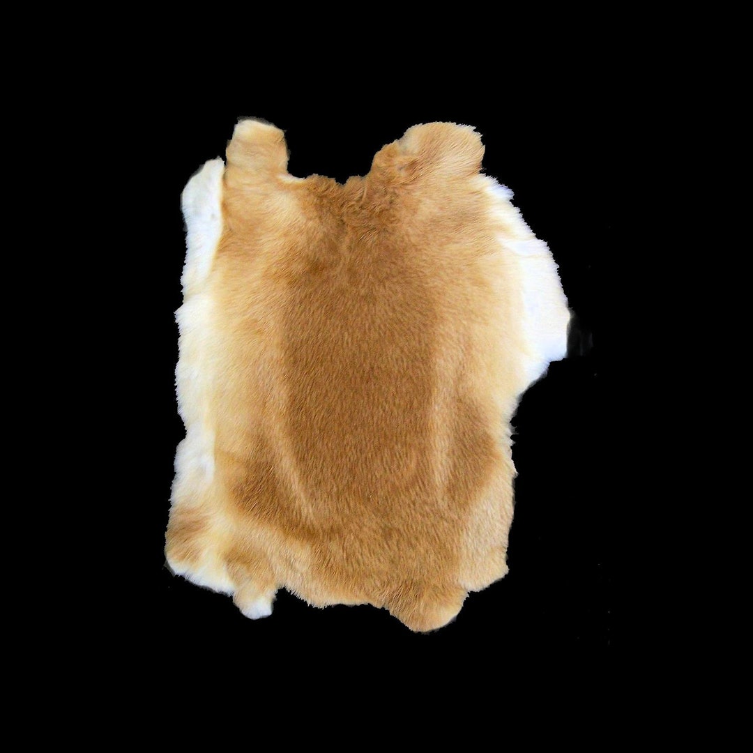 Fawn Rabbit Fur Pelt, Genuine Rabbit Fur, Ethically Sourced Natural Fur