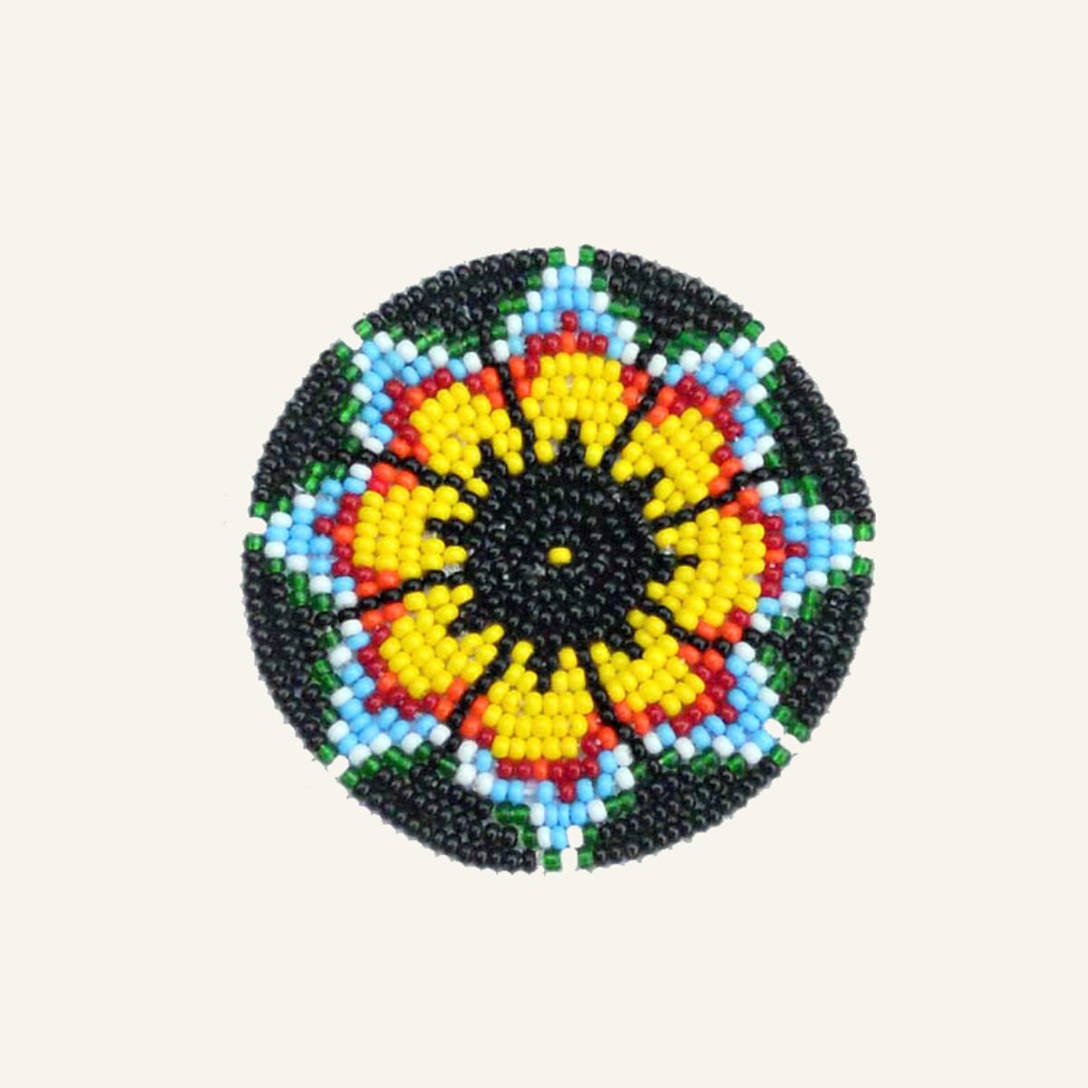 Floral bead patch 2.5 inch Seed Bead Rosette Hand beaded Etsy