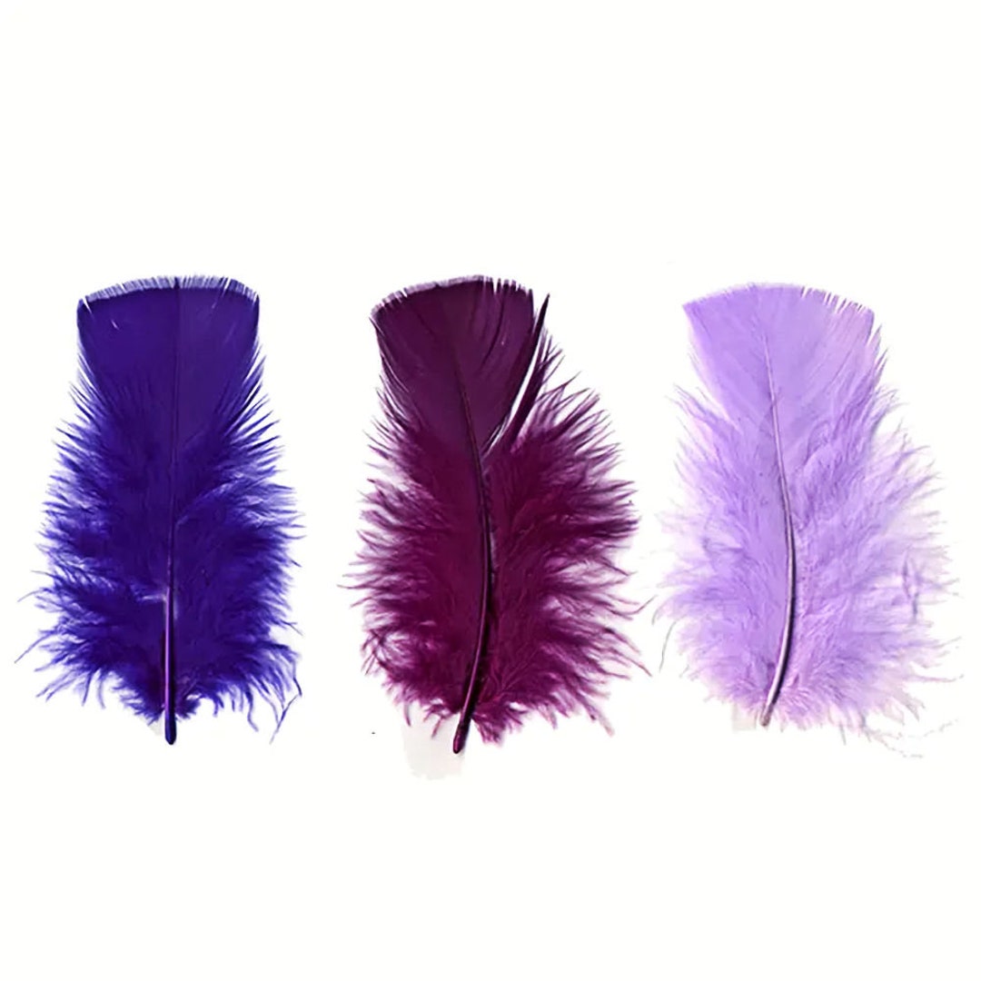 Lavender Turkey Plumage (flats) Craft Feathers per Ounce from