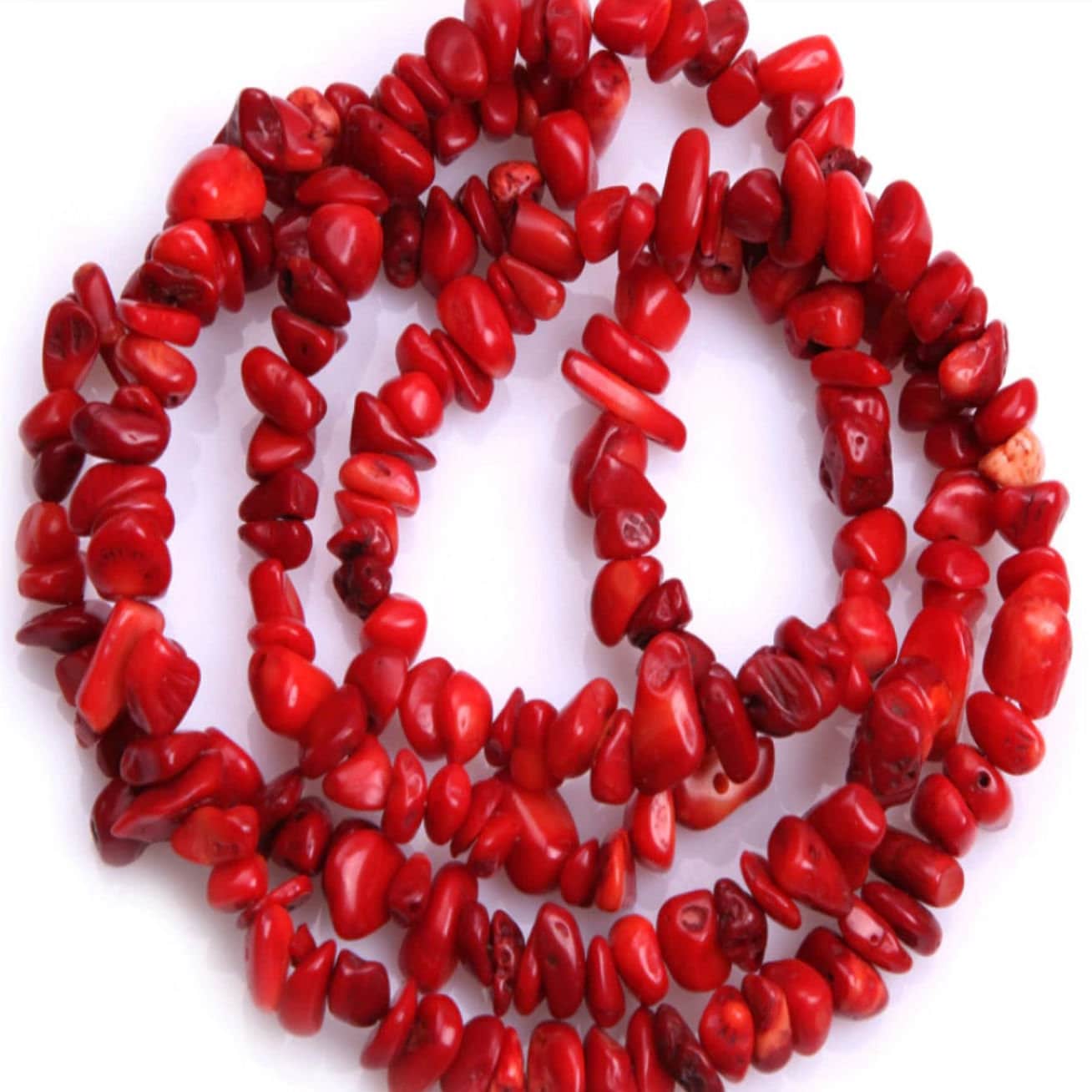 Red Coral Chips 34 Inch Strand Red Stones Irregular - Etsy