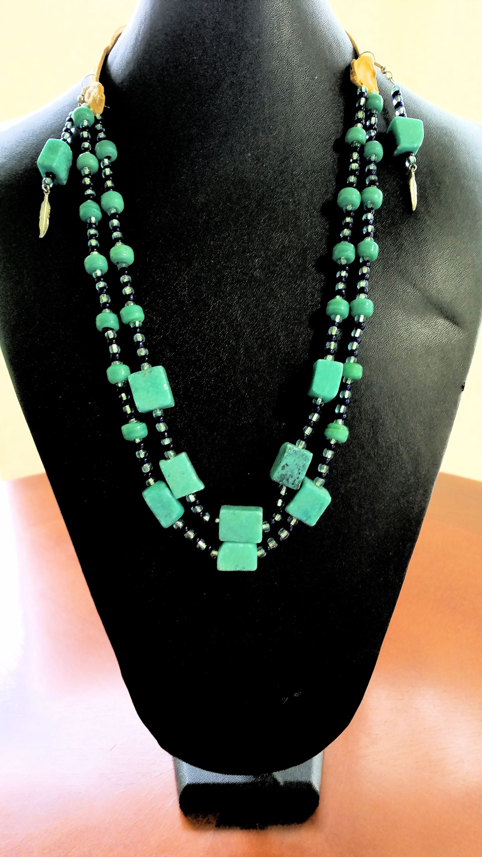 Jade Necklace Earrings Set Native Indian Necklace Jade