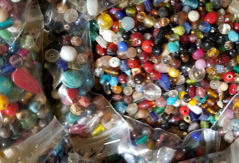 Mixed Small Glass Beads 1.5 Oz Jewelry Making Beads Craft Etsy Ireland