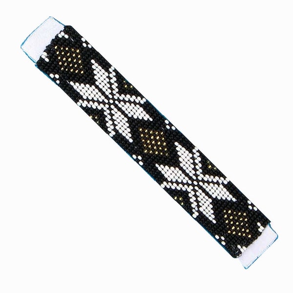 Beaded Seed Bead Strip, beading applique for native crafts, Southwest Loomed Beadwork, Bohemian beading decoration