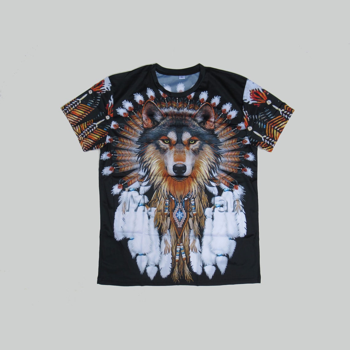 Wolf With Native American Headdress T-shirt Unisex Adult - Etsy
