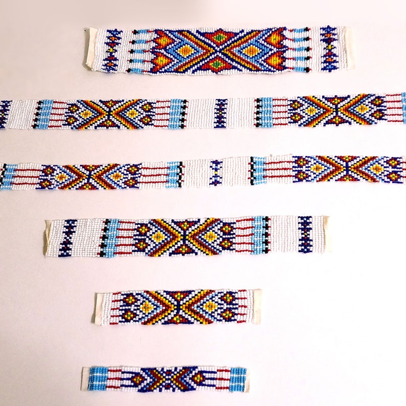 Beaded Sew or Glue Seed Bead Strip 3 Beading applique for Etsy