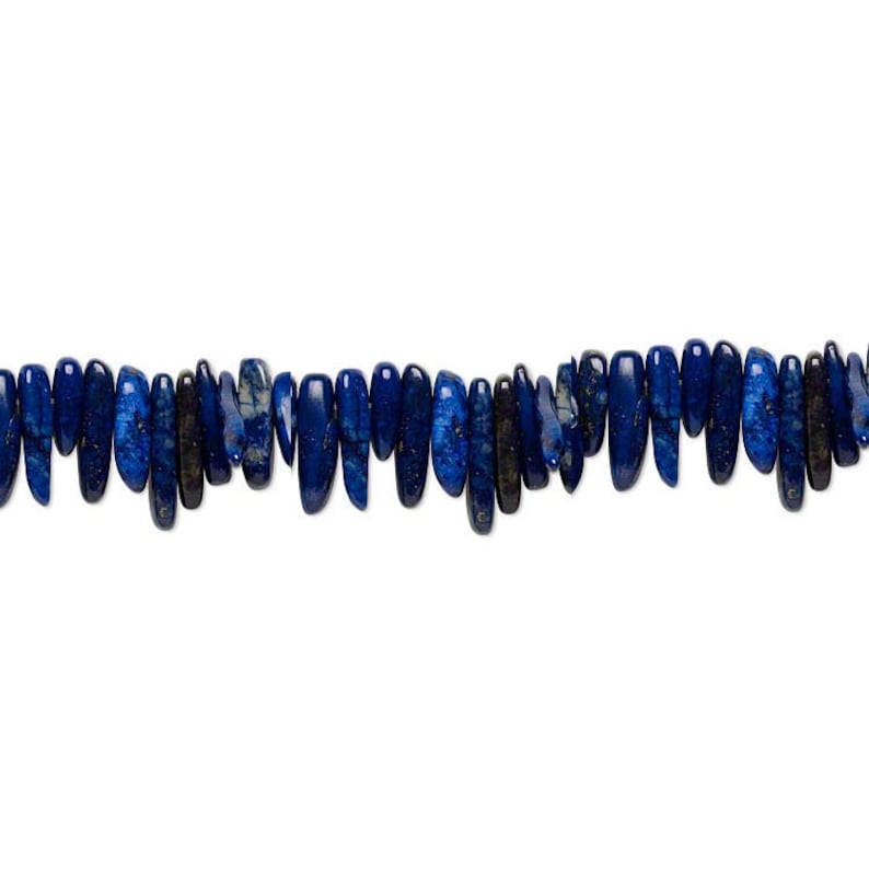 Extra Large Lapis Lazuli Drilled Chips, Lapis Lazuli Nuggets, High Quality Tooth Chips, Spike beads, Deep Blue Lapis Lazuli Stones image 1