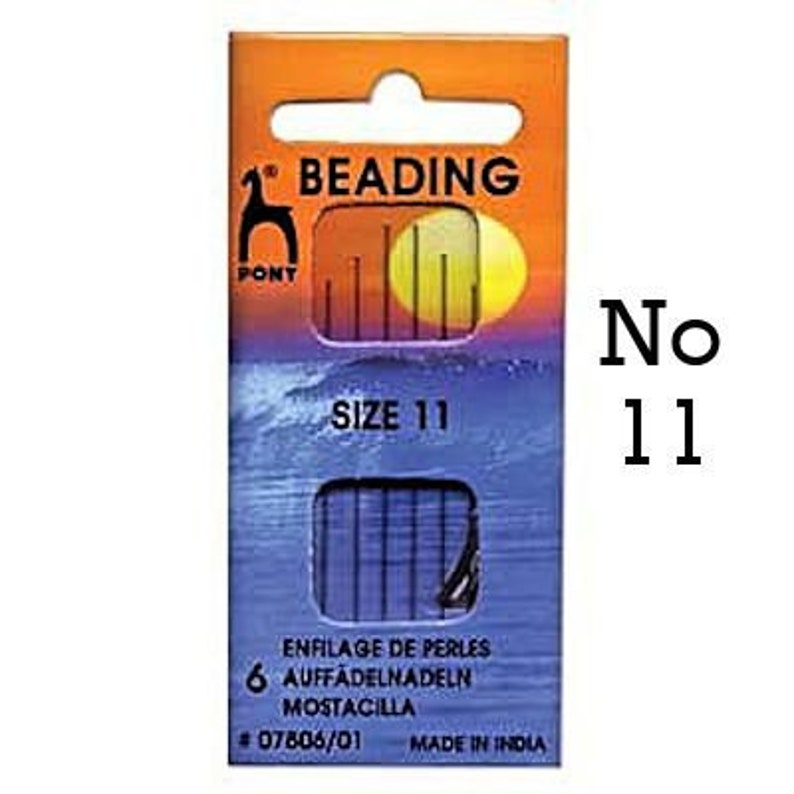 No. 11 Beading Needles Pkg of 6 Beading Needles Etsy