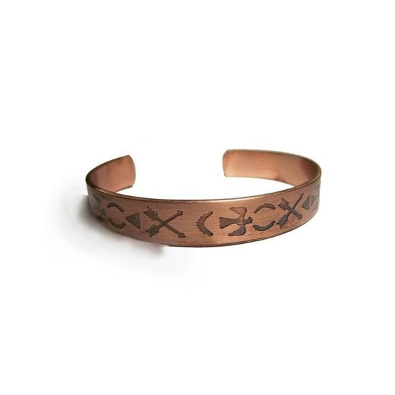 Copper cuff bracelet Healing Orthodox bracelets Stack them or wear