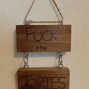 F**k the Tories handmade sign