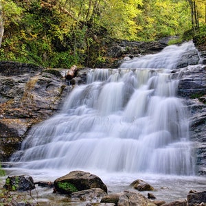 Beauty of Kent Falls, Kent, CT, waterfalls, nature photo, forest, New England, home decor, Litchfield, Connecticut, archival print, signed