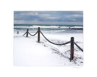 Winter Beach Scene, Egypt Beach, Scituate, MA, South Shore, Ocean