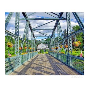 Drake Hill Flower Bridge, Simsbury, CT, Connecticut, flowers, New England, quaint, home decor, wall art, archival print, signed image 2