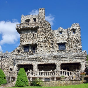 Gillette Castle, East Haddam, Connecticut, old stone buildings, ct photos, castles, New England, unusual buildings, archival print, signed image 1