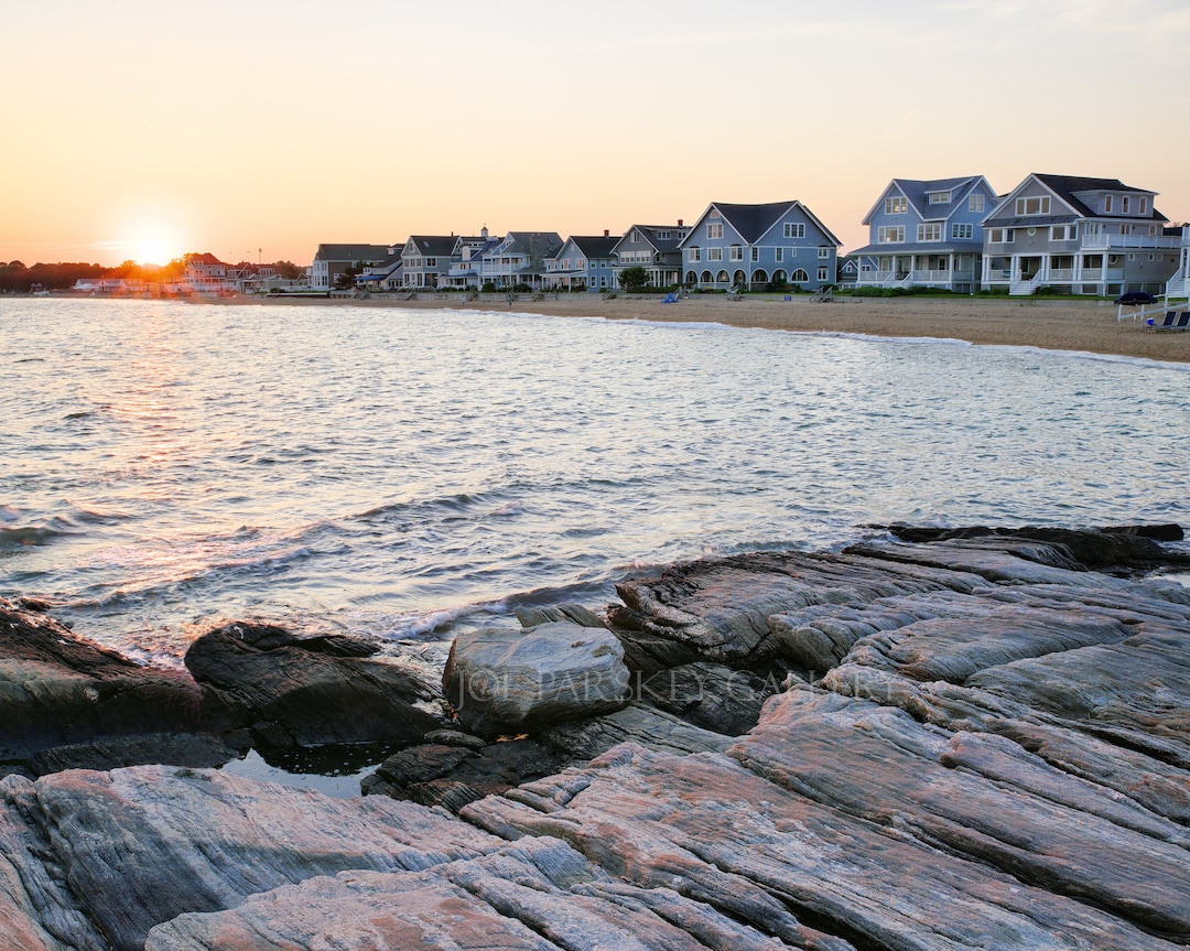 Sunset at West Wharf, Madison, Connecticut, Golden Hour, Beach, Coast