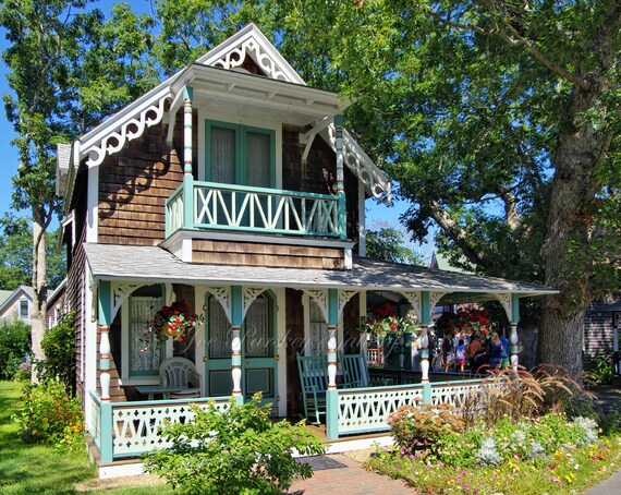 Gingerbread Cottage Oak Bluffs Martha S Vineyard Ma Etsy