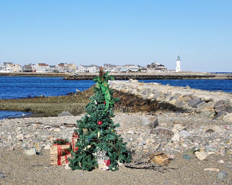 Christmas Tree at the Beach House, Scituate, MA, South Shore