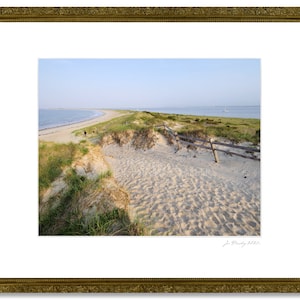 Overlooking Napatree Point, Rhode Island, beach, New England, golden hour, morning, shore, coast, East Coast, dunes, archival print, signed Bild 3