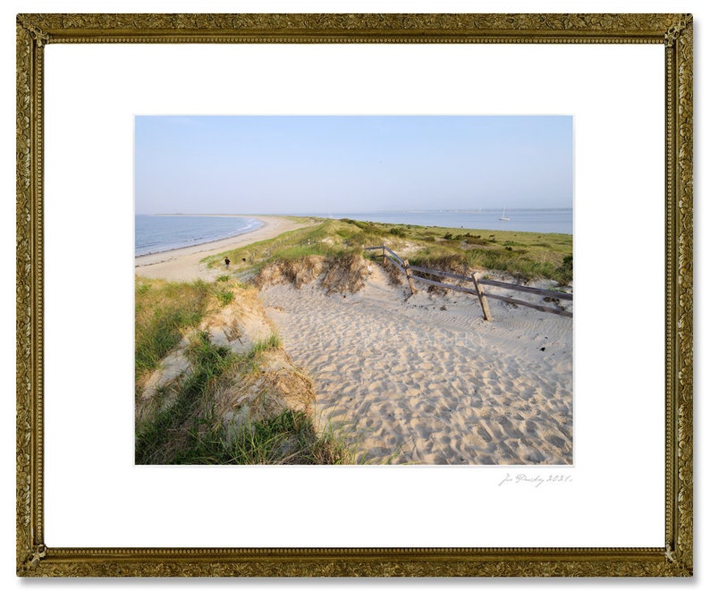 Overlooking Napatree Point, Rhode Island, beach, New England, golden hour, morning, shore, coast, East Coast, dunes, archival print, signed Bild 3