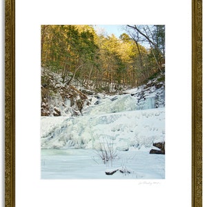 Frozen waterfalls, Kent Falls, CT, nature photos, landscape photos, winter scene, New England, CT photos, home decor, archival print, signed image 3