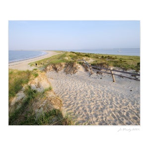 Overlooking Napatree Point, Rhode Island, beach, New England, golden hour, morning, shore, coast, East Coast, dunes, archival print, signed Bild 2