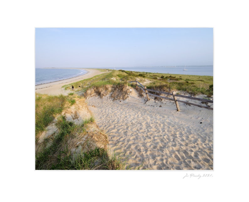 Overlooking Napatree Point, Rhode Island, beach, New England, golden hour, morning, shore, coast, East Coast, dunes, archival print, signed Bild 2