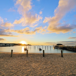 Sunrise beauty at West Wharf Beach, Madison, Connecticut, beach photography, coast, shore, landscape, seascape, archival print, singed