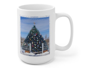 Cohasset, MA, holidays, South Shore, Boston, ceramic mug, 15 0z