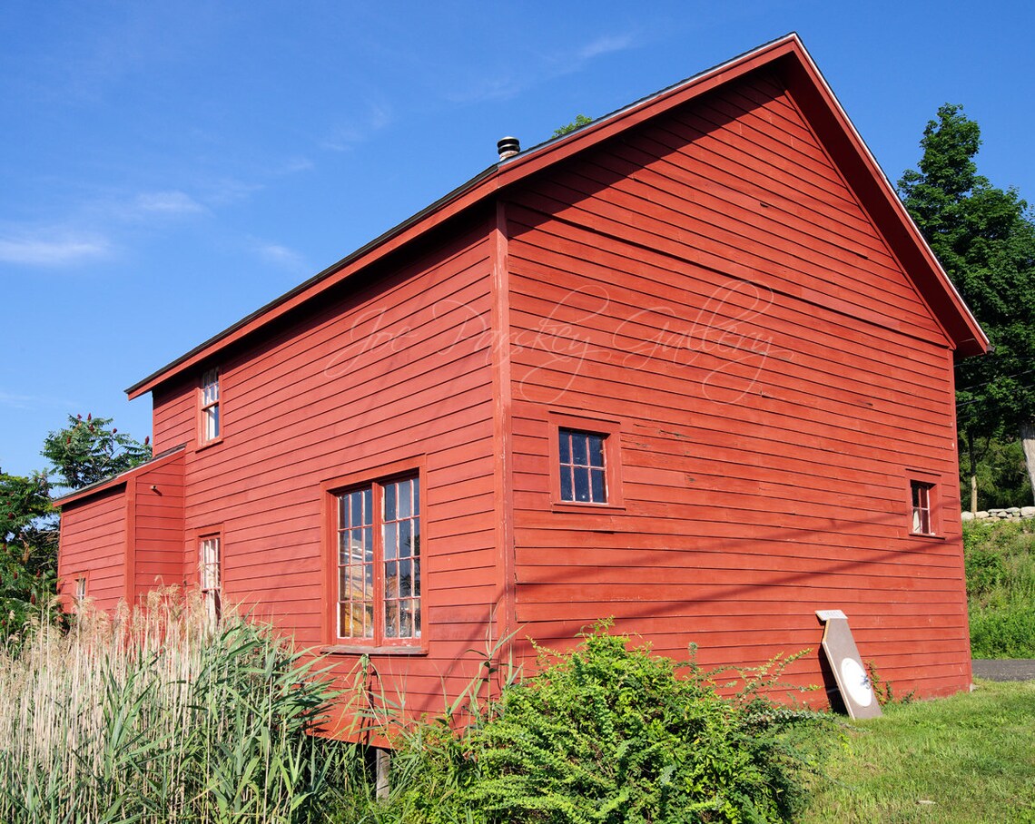 Bright Red House at Guilford Connecticut Shore Long Island Etsy