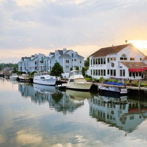 Sunrise at Mystic River, Mystic, Connecticut, river, New England, morning, CT photos, landscape photos, archival print, signed