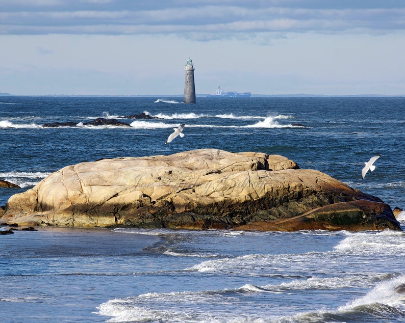 Beautiful View, Well Rock, Minot Light, Scituate, MA, Beach Decor